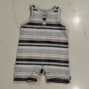 Striped Sleeveless Baby Romper